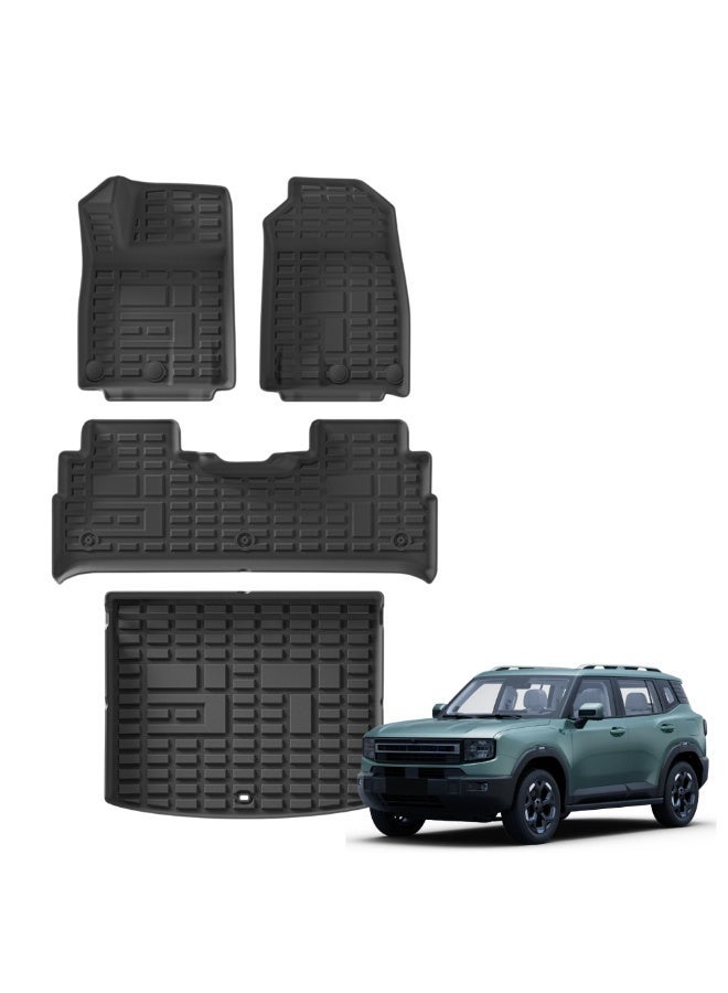 MOTOR FIT 3D Car Floor Mats Set for Jetour T1 2025–2026 | Custom Fit All-Weather Car Mats | Jetour Interior Accessories | Eco-Friendly, Odorless, Waterproof, Anti-Slip Interior Protection - Image 1